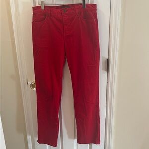 Ralph Lauren Jeans Co Bold Red Velvet/Corduroy Jeans, Size 8